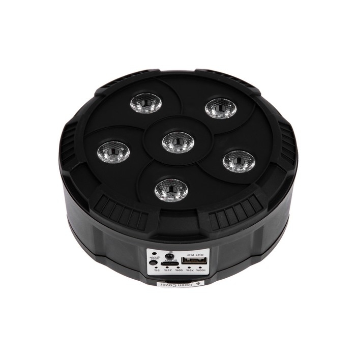 Садовый светильник на солнечной батарее &laquo;Прожектор&raquo;, 13 &times; 6 &times; 13 см, 6 LED, пульт ДУ, свечение RGBW