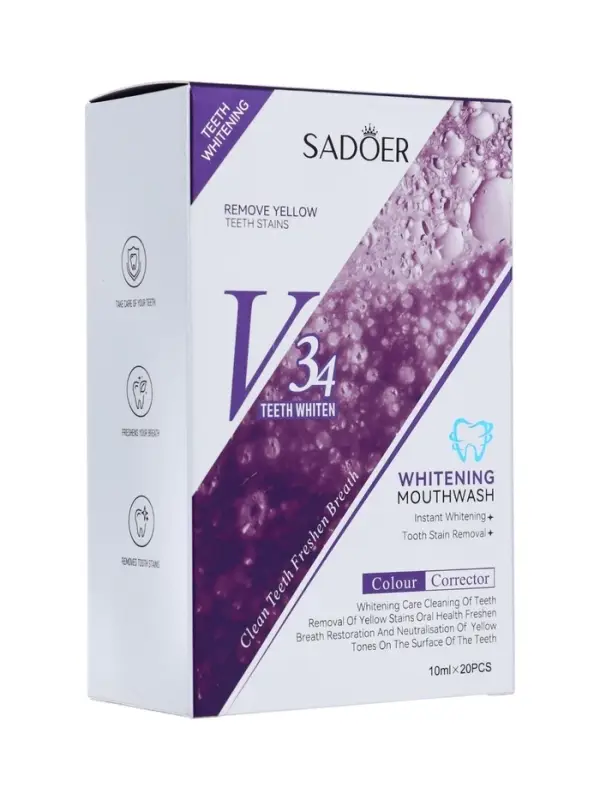 Набор отбеливающего ополаскивателя для рта в стиках, 20шт по 10 мл