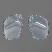 Полустельки для обуви, на клеевой основе, силиконовые, 9,5 &times; 6,5 см, пара, цвет прозрачный