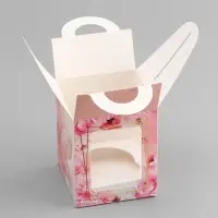 Коробка для 1 капкейка,&laquo;С Любовью&raquo;, 9.2&times;9.2&times;11.1 см