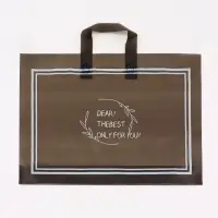 Пакет с петлевой ручкой черный 45 х 35 х 8 см  80 мкм