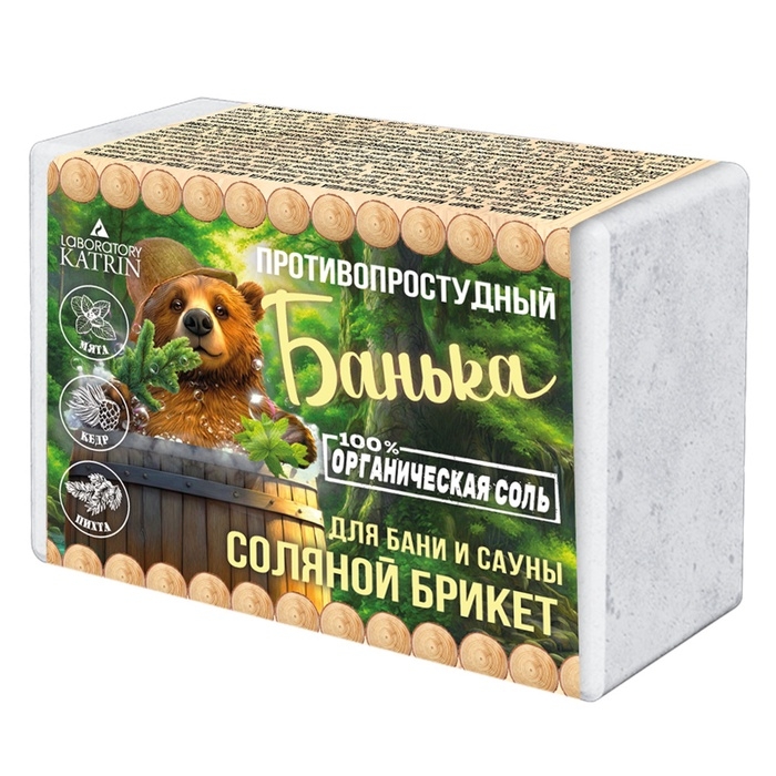 Соляной брикет для бани Соляной брикет для бани "Банька" противопростудный, 500 г