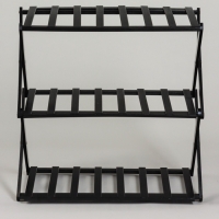 Подставка для цветов Greengo, 3 полки, 50 &times; 25 &times; 46 см, напольная, бамбук, чёрная