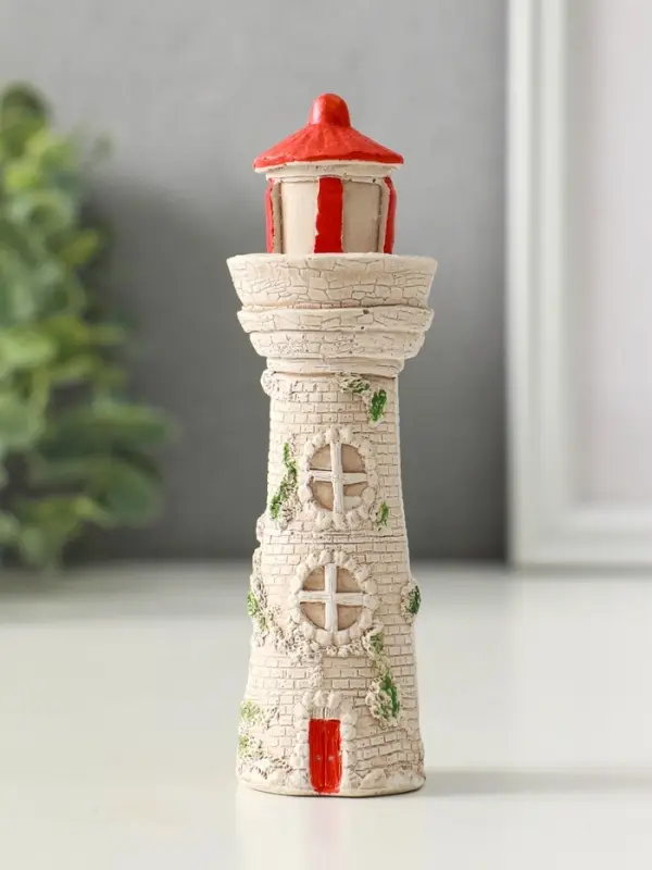 Фигура "Маяк", размер 13х3 см, гипс, с росписью