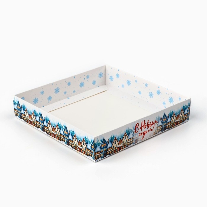 Коробка для кондитерских изделий &laquo;Снежный город&raquo;, 15 х 15 х 20 см, Новый год