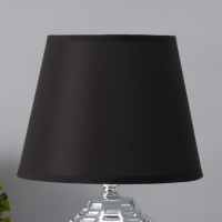 Настольная лампа с абажуром RISALUX &laquo;Мирена&raquo;, Е14, 40 Вт, чёрно-хромовый, 20&times;20&times;33 см