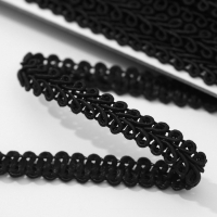 Тесьма декоративная &laquo;Шанель&raquo;, 8 мм, 10 &plusmn; 1 м, цвет чёрный