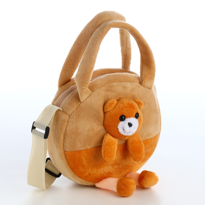 Сумка детская на молнии «Выбражулька», цвет коричневый Сумка детская на молнии «Выбражулька», цвет коричневый