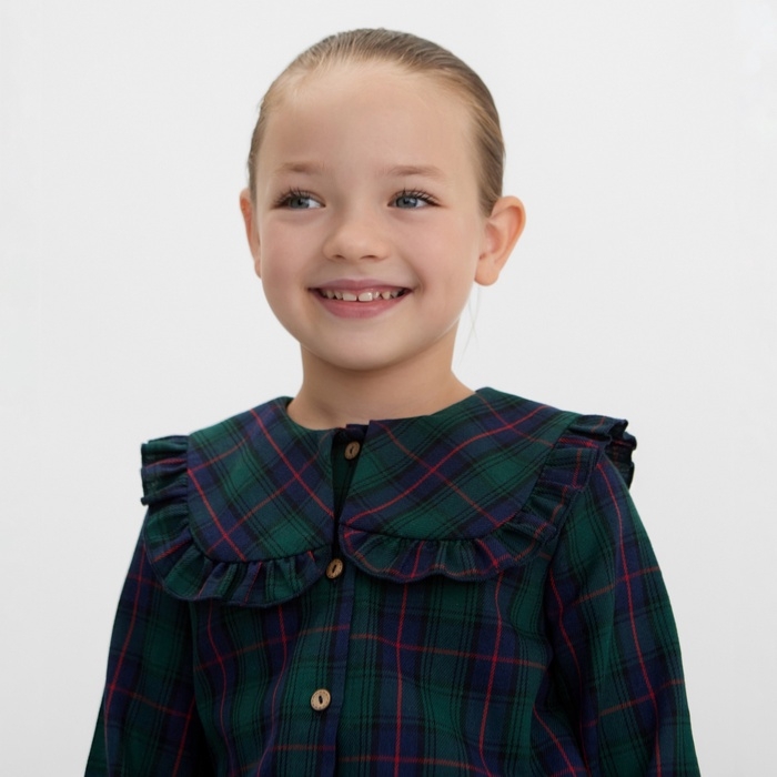 Рубашка для девочки KAFTAN "Клетка", р. 32 (110-116 см)