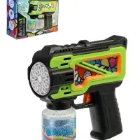 Генератор мыльных пузырей "Пистолет", цвет зелёный, работает от батареек