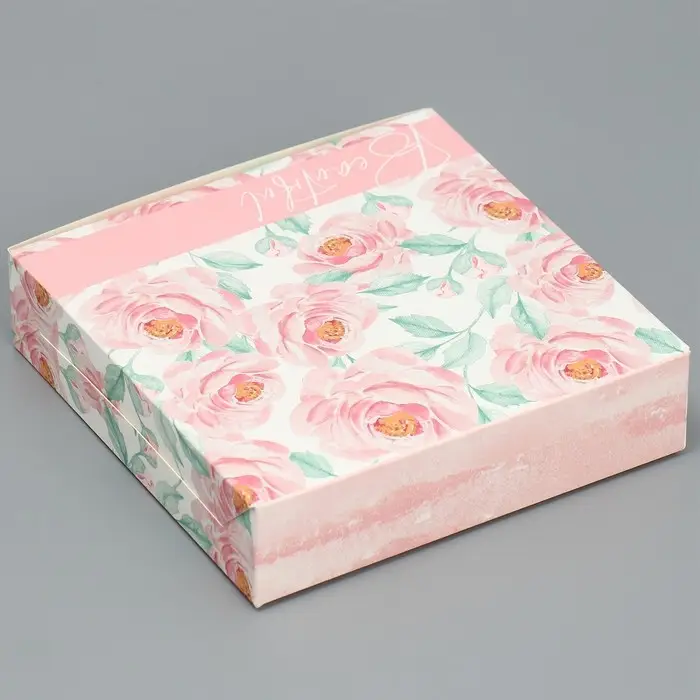 Кондитерская упаковка, коробка &laquo;Нежность&raquo;, 14 х 14 х 3,5 см