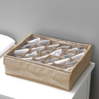 Органайзер для хранения белья Доляна Points, 24 ячейки, 38&times;30&times;12 см, цвет бежевый