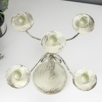 Подсвечник металл на 5 свечей "Прованс" белый состаренный 32х24х24 см Подсвечник металл на 5 свечей "Прованс" белый состаренный 32х24х24 см