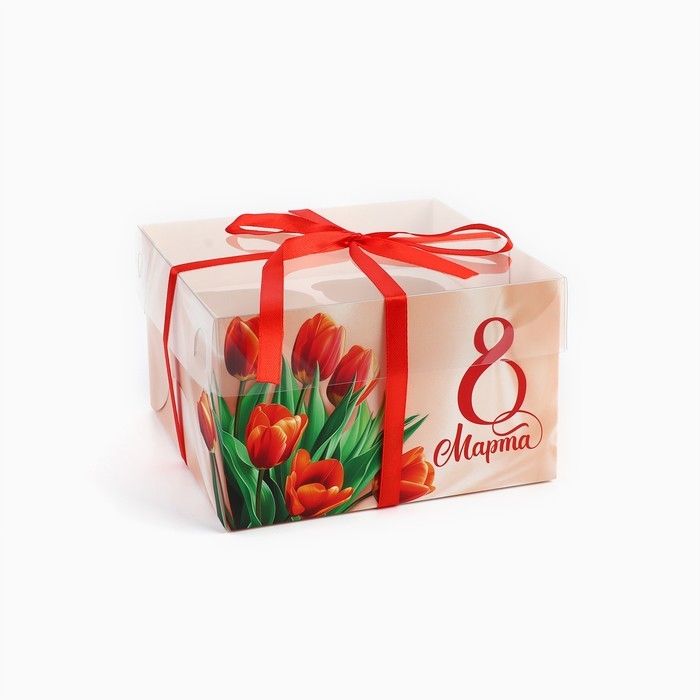 Коробка для капкейка &laquo;Любимой&raquo;, 16 &times; 16 &times; 10 см