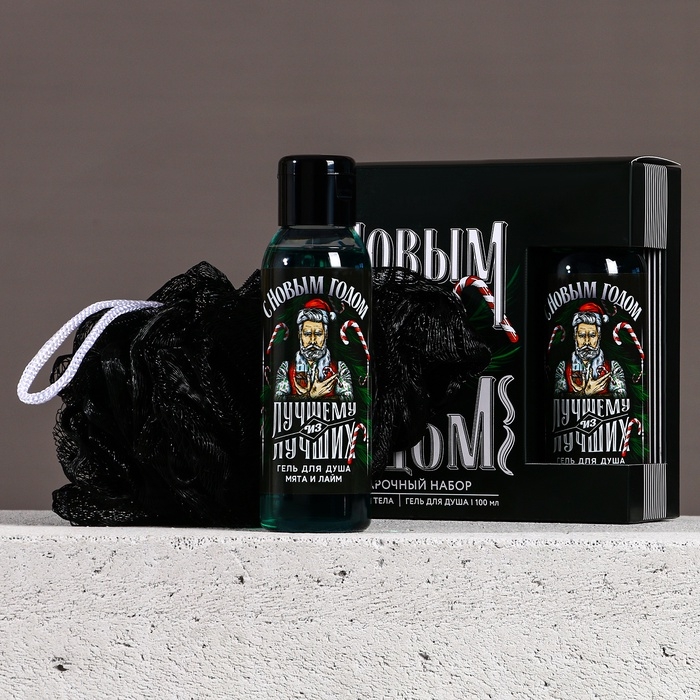 Набор Набор "Первому во всём", мини гель для душа и мочалка