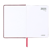 Ежедневник датированный 2025 B6 168 листов, deVENTE. Wild, твердая обложка кожзам с поролоном, перфорация, ляссе, блок 70, бордо