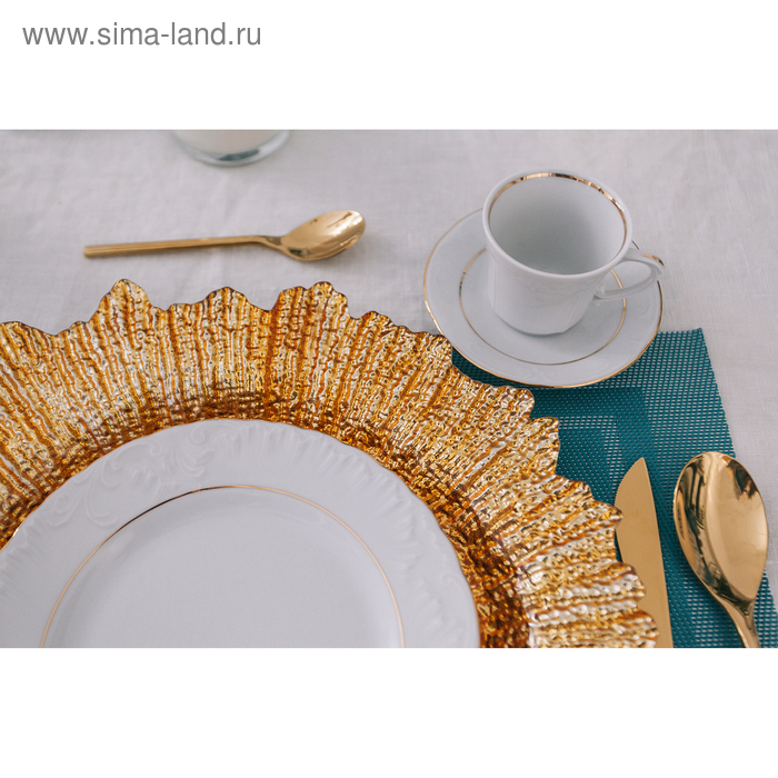 Тарелка - блюдо подстановочное Magistro &laquo;Сияние&raquo;, d=33 см, цвет золотой