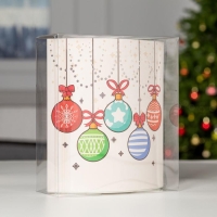 Светодиодная фигура &laquo;Ёлочные шары&raquo; 17 &times; 20 &times; 8 см, картон, батарейка ААх2 (не в комплекте), свечение тёплое белое