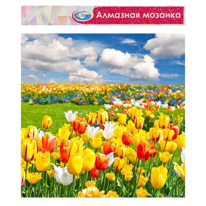 Алмазная мозаика &laquo;Тюльпаны&raquo;, 40 &times; 50 см, без подрамника, частичное заполнение