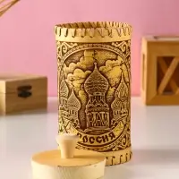 Туес "Россия", D8,5смхH(с хватком)17см, береста