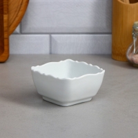 Соусник квадратный &laquo;Волна&raquo;, 250 мл, фарфор, Иран