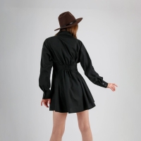 Платье-рубашка SL, 42, чёрный Платье-рубашка SL, 42, чёрный