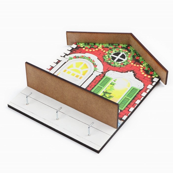 Ключница настенная новогодняя «Новогодний дом», на Новый год Ключница настенная новогодняя «Новогодний дом», на Новый год