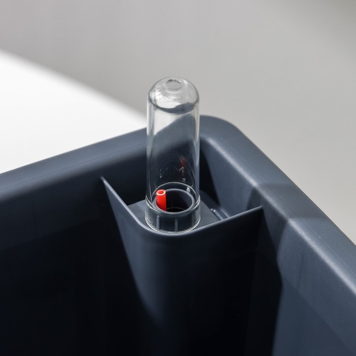 Кашпо с автополивом Munchen, 1,5 л (850 мл), 13&times;13 см, h=16,8 см, цвет серый