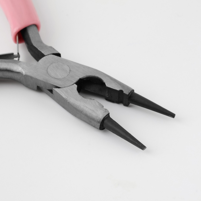 Круглогубцы с бокорезом, для рукоделия, 13 × 6,5 см, цвет серебряный/розовый Круглогубцы с бокорезом, для рукоделия, 13 × 6,5 см, цвет серебряный/розовый