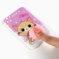 Чехол для бейджа &laquo;Котик&raquo; , 6,9 х 11 см