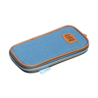 Пенал-футляр мягкий 110 х 200 х 20 мм, текстильный, Феникс "Голубой джинс" Пенал-футляр мягкий 110 х 200 х 20 мм, текстильный, Феникс "Голубой джинс"