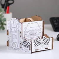 Органайзер-раскраска для канцтоваров "Гонка" машина, 13x13x12 см. Органайзер-раскраска для канцтоваров "Гонка" машина, 13x13x12 см.