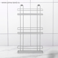 Полка прямоугольная 3-х ярусная, 26.5&times;10.5&times;50 см, хром