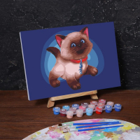 Картина по номерам на холсте с подрамником «Сиамский котёнок» 20х30 см Картина по номерам на холсте с подрамником «Сиамский котёнок» 20х30 см