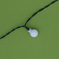 Гирлянда &laquo;Нить&raquo; 4.5 м с насадками &laquo;Шарики&raquo;, IP44, тёмная нить, 30 LED, свечение белое, 2 режима, солнечная батарея