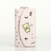 Ключница на кнопках, длина 11 см, 7 карабинов, цвет розовый Ключница на кнопках, длина 11 см, 7 карабинов, цвет розовый