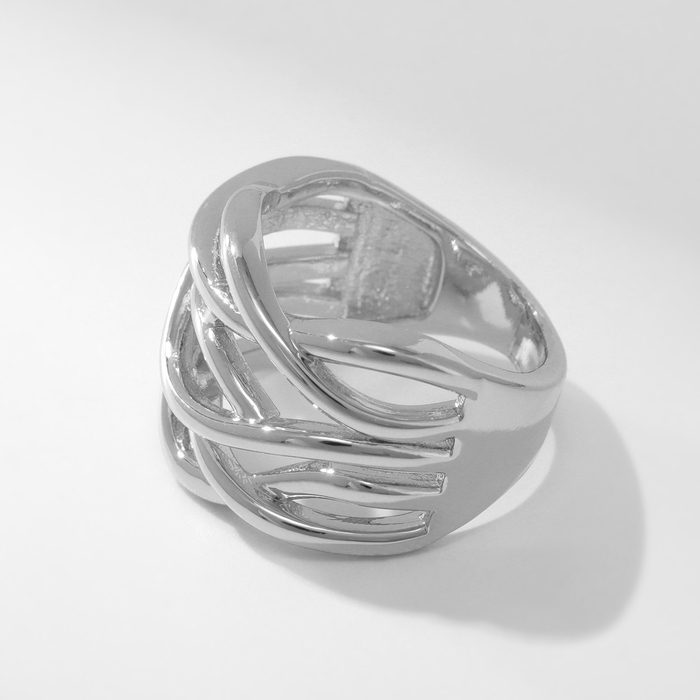 Кольцо металл «Тренд» тройное переплетение, цвет серебро, размер 18 Кольцо металл «Тренд» тройное переплетение, цвет серебро, размер 18