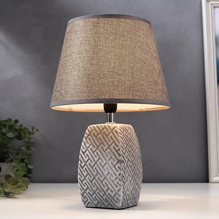 Лампа настольная 16444/1GR E14 40вт серый 22х22х34 см RISALUX