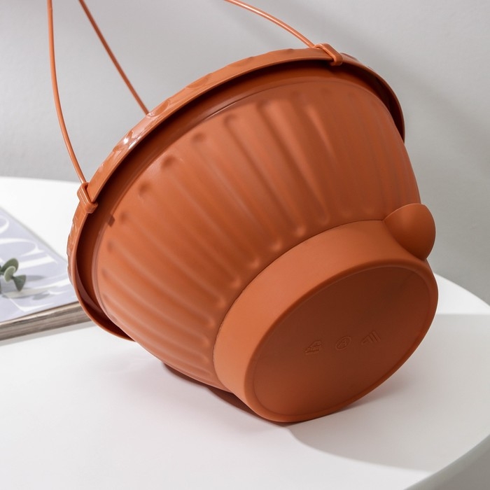 Кашпо для цветов подвесное «Мирабель», 2,5 л, цвет коричневый Кашпо для цветов подвесное «Мирабель», 2,5 л, цвет коричневый