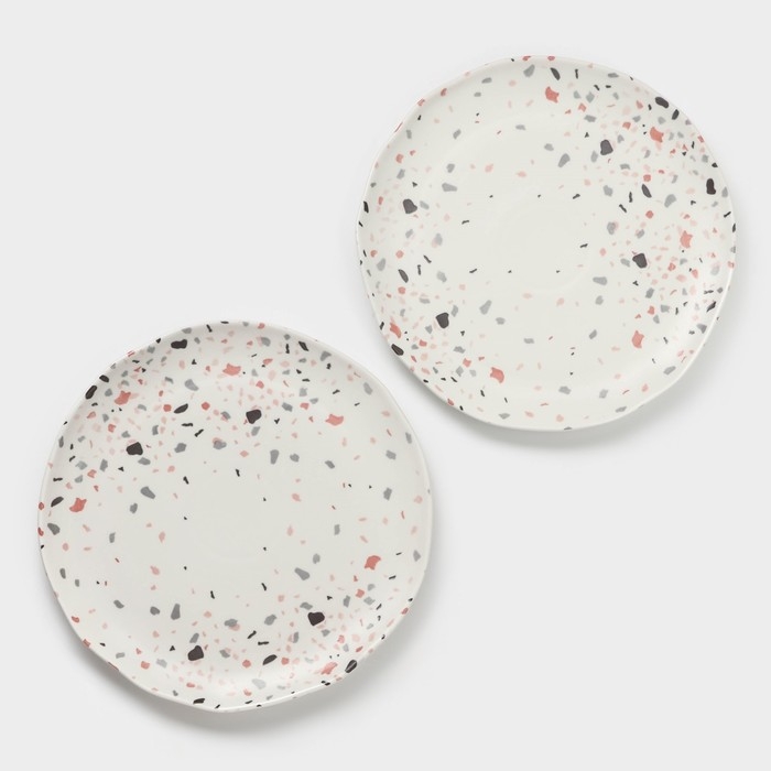 Набор тарелок обеденных фафрфоровых Magistro Terazzo, d=27 см, 2 шт