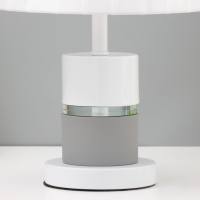 Настольная лампа Аурика E27 40Вт бело-серые 25х25х41 см RISALUX