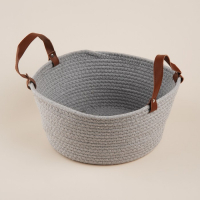 Корзина для хранения SL Home &laquo;Луиза&raquo;, плетёная ручной работы, 33&times;33&times;16 см, цвет серый