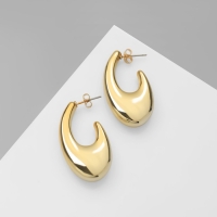 Серьги металл &laquo;Абстракция&raquo; крючок, цвет золото