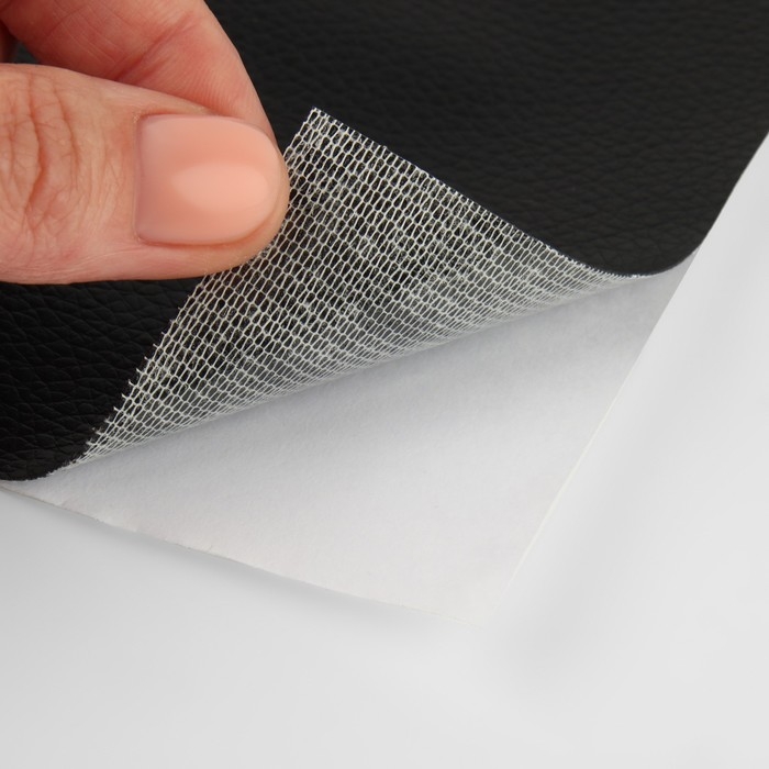 Искусственная кожа, с клеевой основой, 20 × 30 см, 0,5 мм, 3 шт, цвет чёрный Искусственная кожа, с клеевой основой, 20 × 30 см, 0,5 мм, 3 шт, цвет чёрный