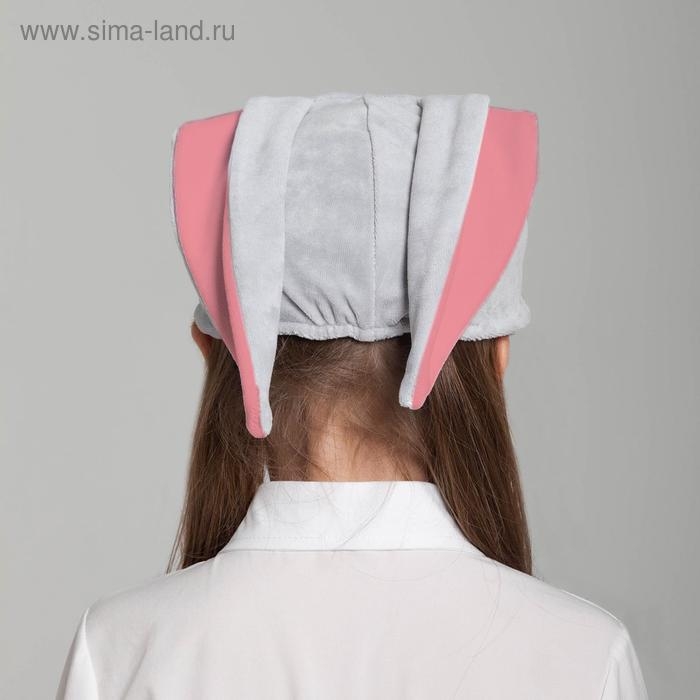 Карнавальная шапка &laquo;Заяц&raquo;, хлопок, велюр, р-р 52-57
