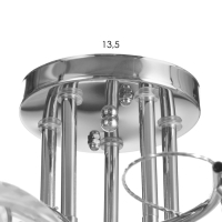 Люстра "Нора" 5х60Вт Е27 Хром 56х56х26см Люстра "Нора" 5х60Вт Е27 Хром 56х56х26см