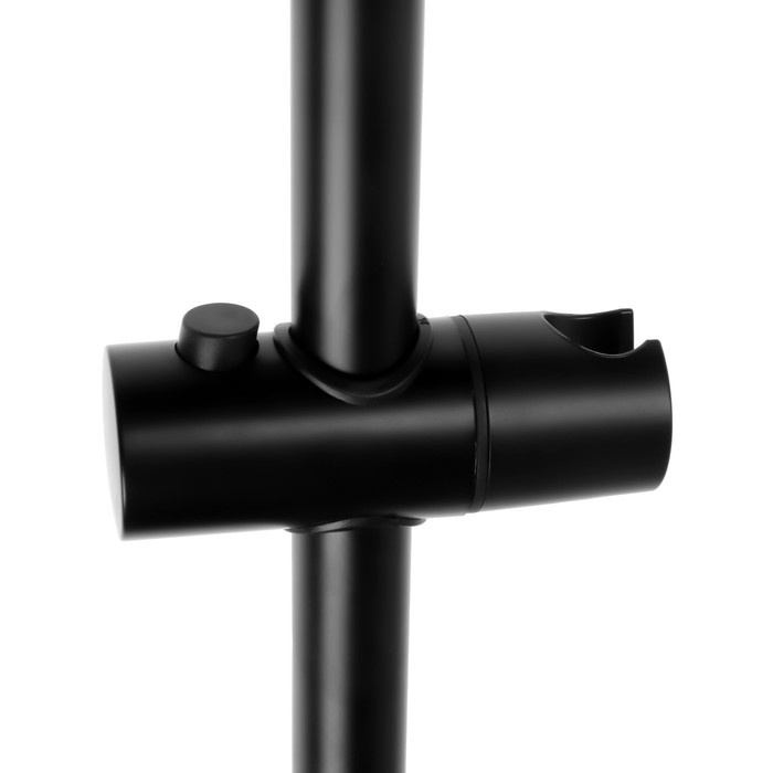 Душевая стойка ZEIN F01, с мыльницей и держателем, черная Душевая стойка ZEIN F01, с мыльницей и держателем, черная