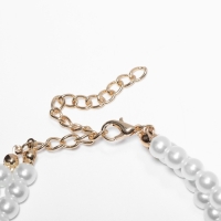 Бусы «Жемчужное» овал, бусины №6, цвет белый в золоте, 38 см Бусы «Жемчужное» овал, бусины №6, цвет белый в золоте, 38 см