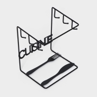 Подставка для чайного сервиза Доляна &laquo;Кухонька&raquo;, 14&times;15&times;19 см, цвет чёрный