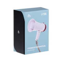 Мегафон ручной Rad-02, 5 Вт, дальность до 50 м, запись 10 сек, 3 режима, белый